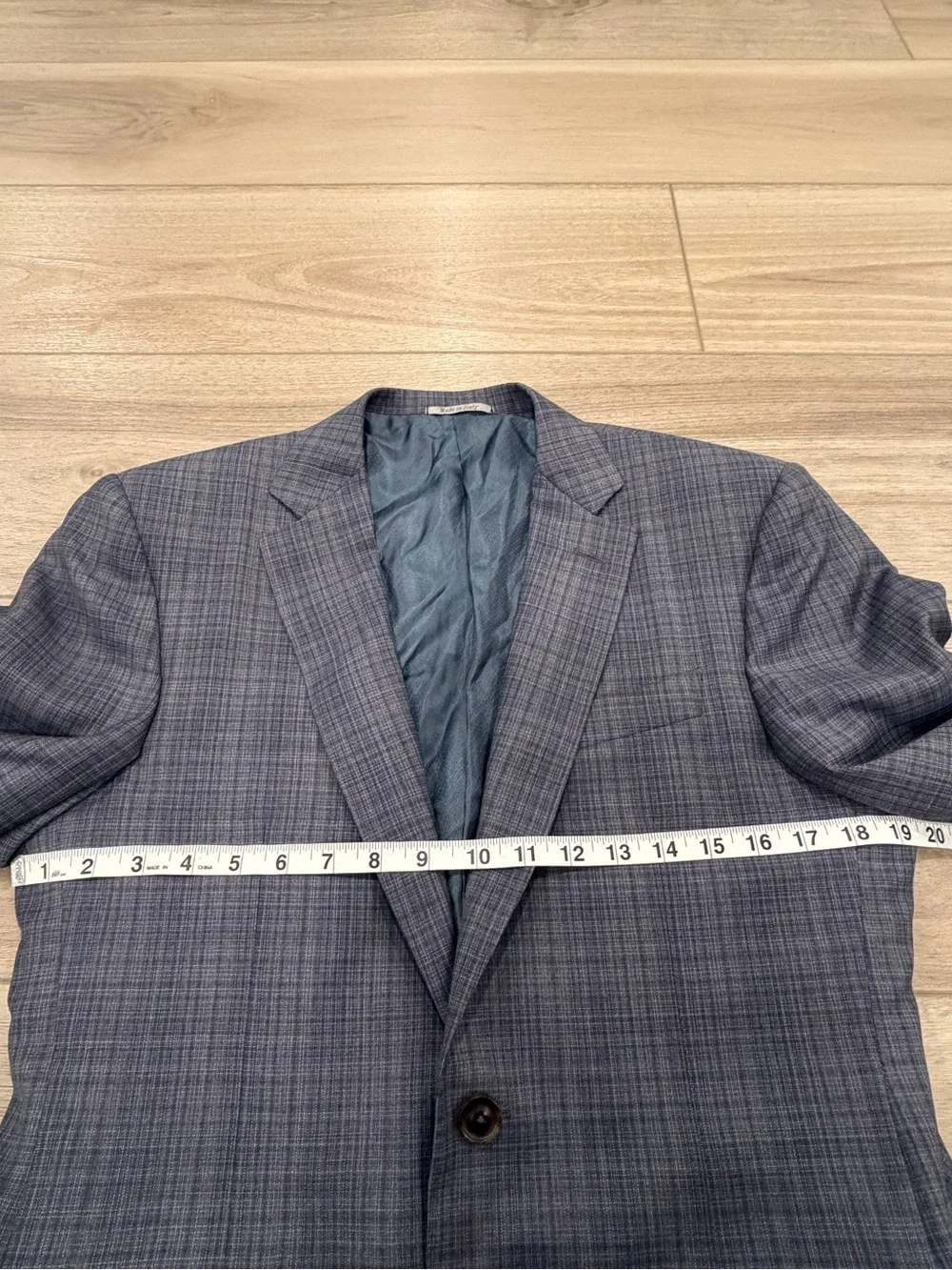 Canali 1934 Plaid Blazer Sport Coat Two Button Made in Italy Blue Size 40R 50 EU